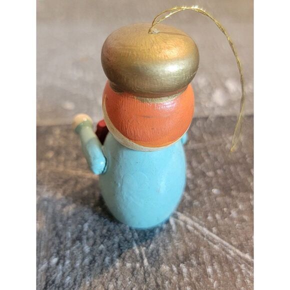 Kid present gift vintage wooden ornament Xmas decor - Picture 5 of 5